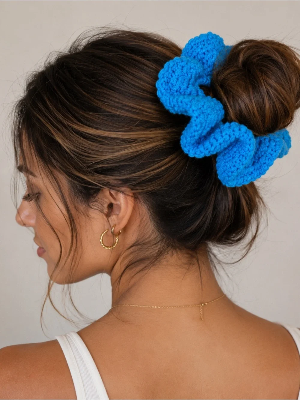 Handmade Crochet Scrunchie | Soft Hair Tie | Boho Cottagecore Accessory